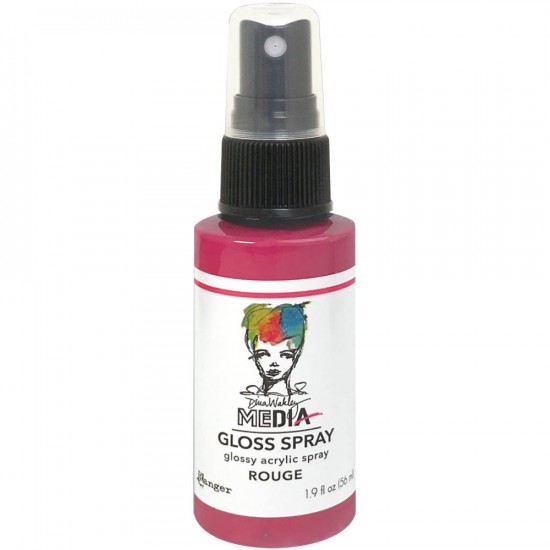 Dina Wakley -  «Acrylic Gloss Sprays» couleur «Rouge» 2 oz